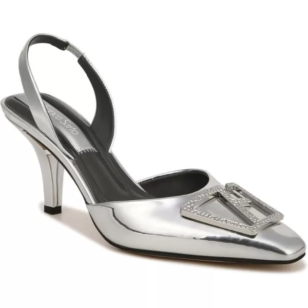 Franco Sarto Womens Leigha Slingback PumpsSilver Metallic