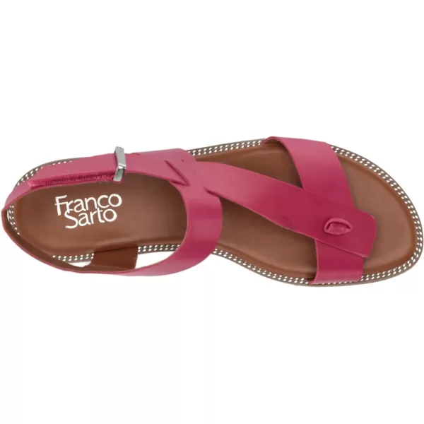 Franco Sarto Womens Glenni Ankle Strap Flat SandalsFuschia