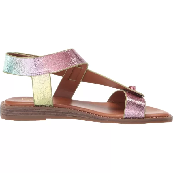 Franco Sarto Womens Glenni Ankle Strap Flat SandalsIridescent Metallic Multi