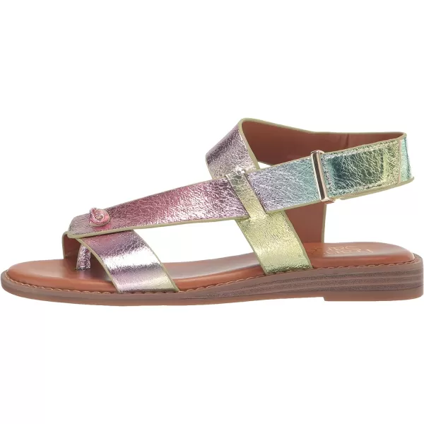 Franco Sarto Womens Glenni Ankle Strap Flat SandalsIridescent Metallic Multi