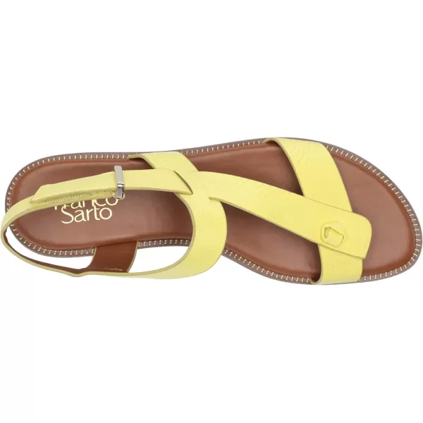 Franco Sarto Womens Glenni Ankle Strap Flat SandalsLimeade