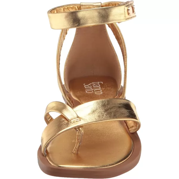 Franco Sarto Womens Parker Ankle Strap SandalGold Leather