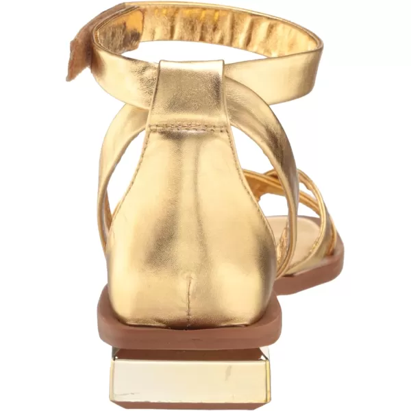 Franco Sarto Womens Parker Ankle Strap SandalGold Leather