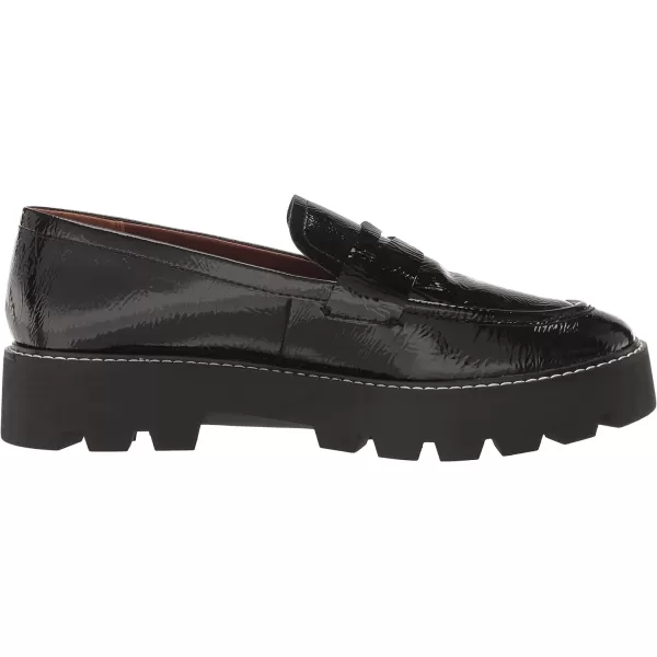 Franco Sarto Womens Balin Lug Sole Chunky LoaferBlack Crinkle