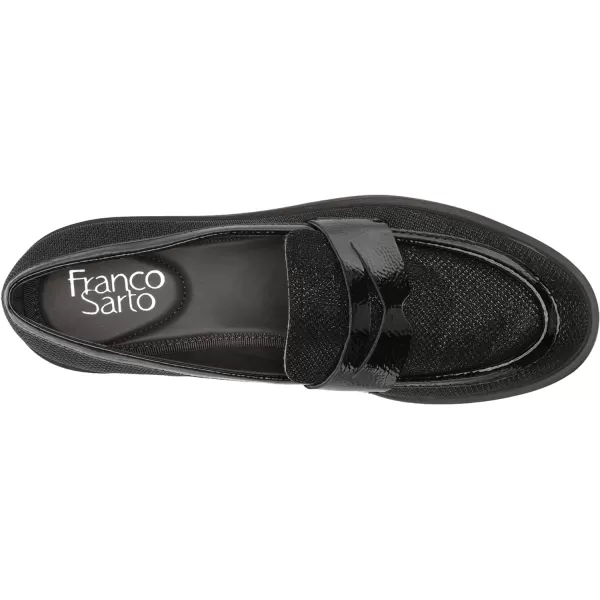 Franco Sarto Womens Balin Lug Sole Chunky LoaferBlack Fabric