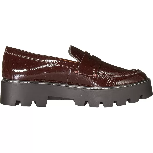 Franco Sarto Womens Balin Lug Sole Chunky LoaferBurgundy Crinkle