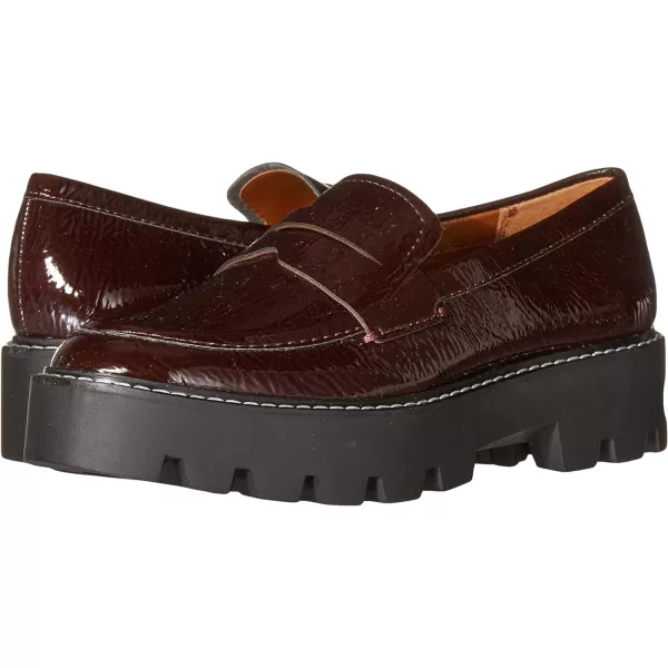 Franco Sarto Womens Balin Lug Sole Chunky LoaferBurgundy Crinkle