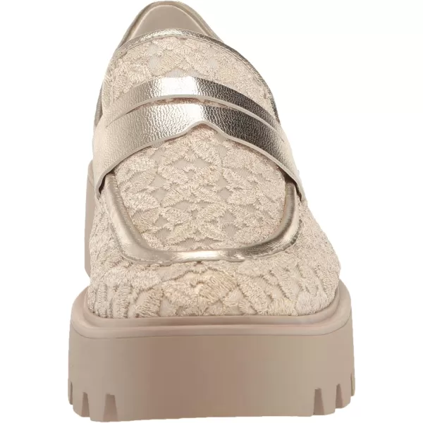 Franco Sarto Womens Balin Lug Sole Chunky LoaferPlatino Beige Lace