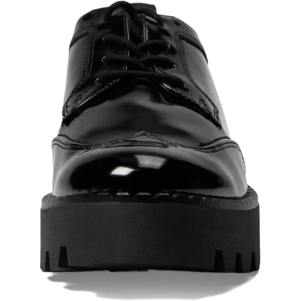 Franco Sarto Womens Balin Oxford Lace Up LoafersBlack Gloss