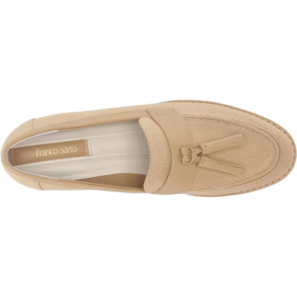 Franco Sarto Womens Carolynn Lug Sole LoaferBeige Canvas