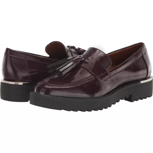 Franco Sarto Womens Carolynn Lug Sole LoaferBurgundy Patent