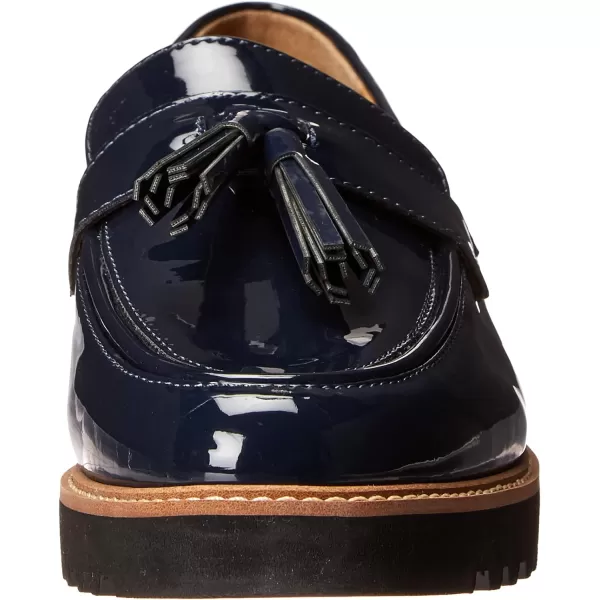 Franco Sarto Womens Carolynn Lug Sole LoaferInky Navy Blue Patent