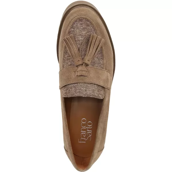 Franco Sarto Womens Carolynn Lug Sole LoaferLight Brown Suede