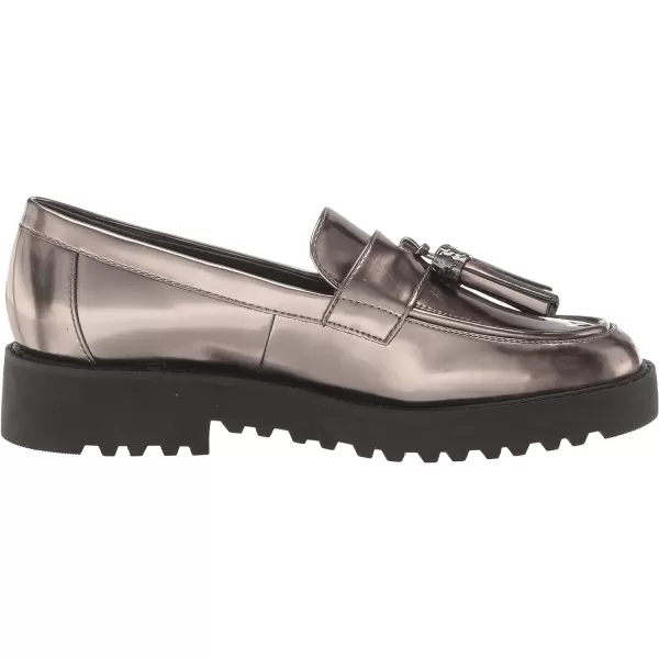 Franco Sarto Womens Carolynn Lug Sole LoaferPewter Metallic Grey Silver