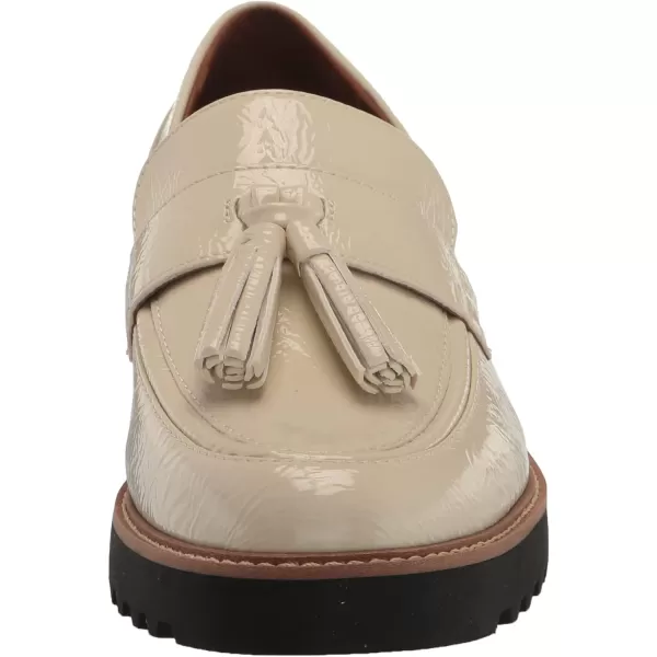 Franco Sarto Womens Carolynn Lug Sole LoaferPutty White Patent