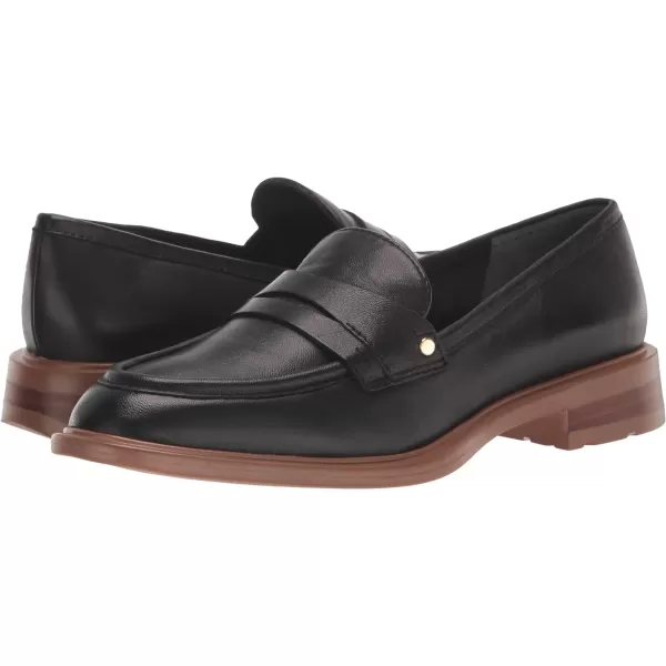 Franco Sarto Womens Edith Slip on LoafersBlack Leather