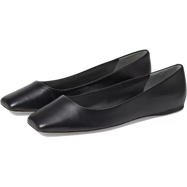 Franco Sarto Womens Flexa Amaya Square Toe Ballet FlatBlack Leather