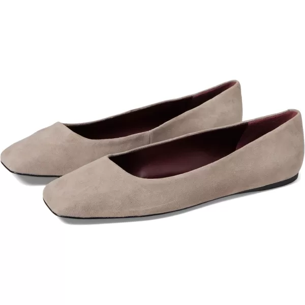 Franco Sarto Womens Flexa Amaya Square Toe Ballet FlatGrey Suede