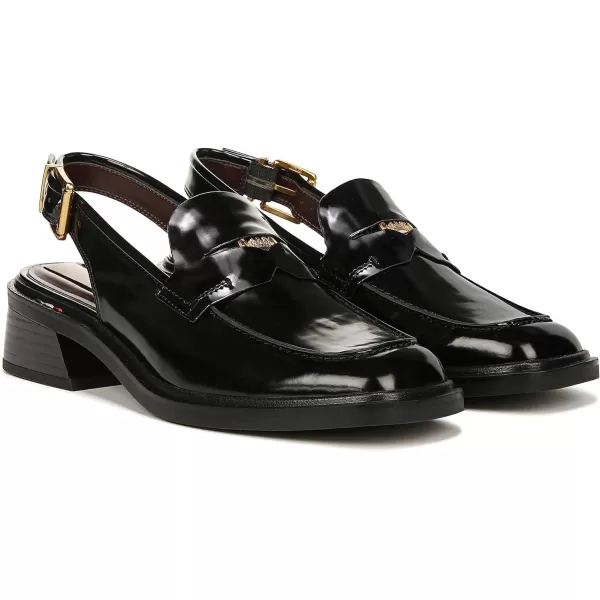 Franco Sarto Womens Giada Slingback Loafer FlatBlack Gloss