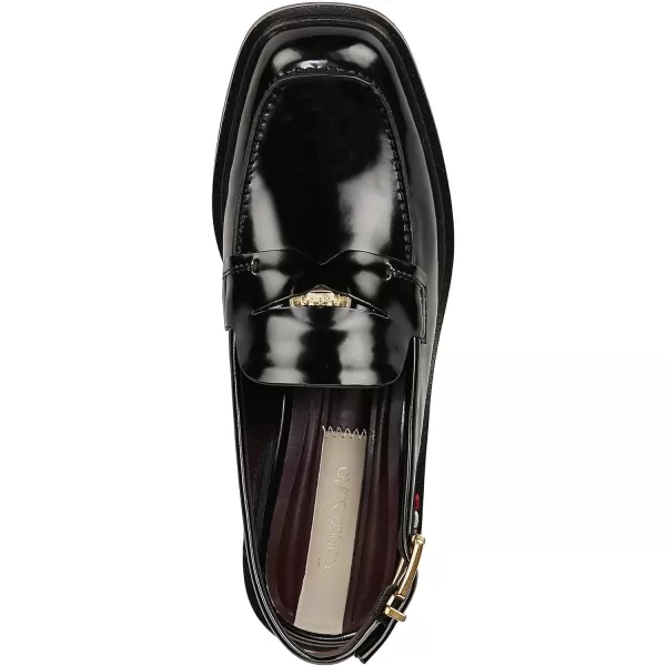 Franco Sarto Womens Giada Slingback Loafer FlatBlack Gloss