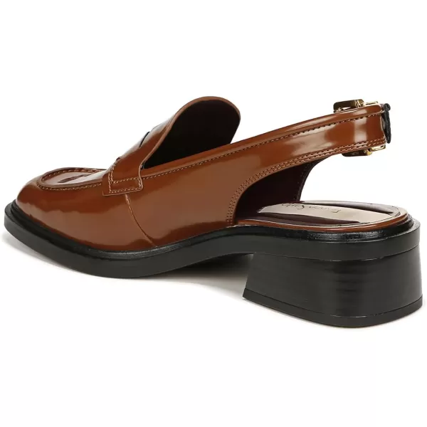 Franco Sarto Womens Giada Slingback Loafer FlatTobacco Brown Gloss