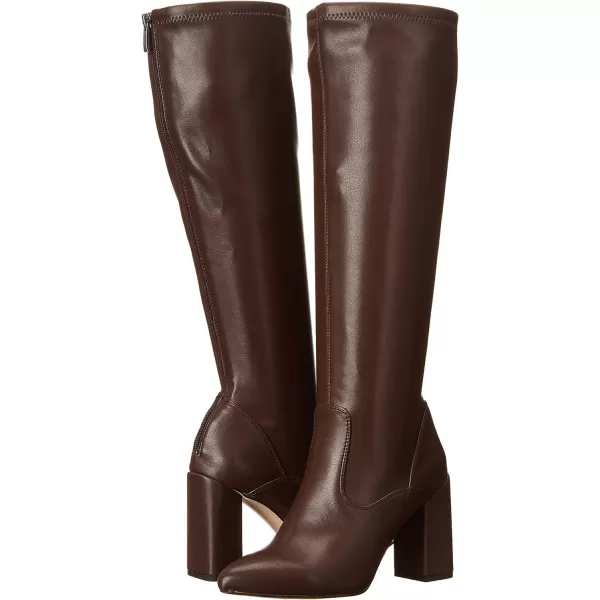 Franco Sarto Womens Katherine Pointed Toe Knee High BootsDark Brown Faux Leather