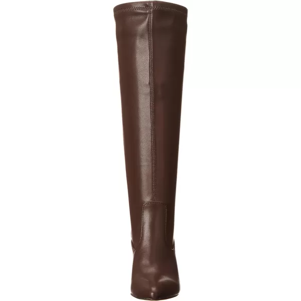 Franco Sarto Womens Katherine Pointed Toe Knee High BootsDark Brown Faux Leather