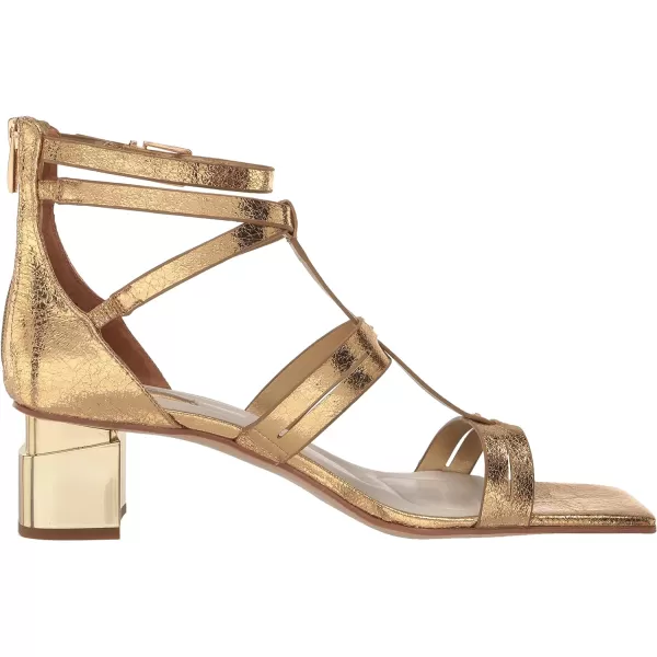 Franco Sarto Womens Korie Strappy Heeled SandalGold Metallic