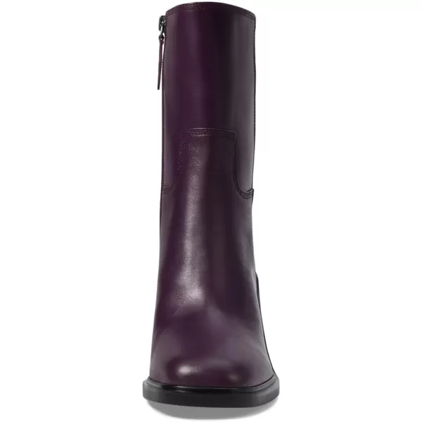 Franco Sarto Womens Penelope Mid Calf Chunky Heel Bootie BootPlum Purple Leather