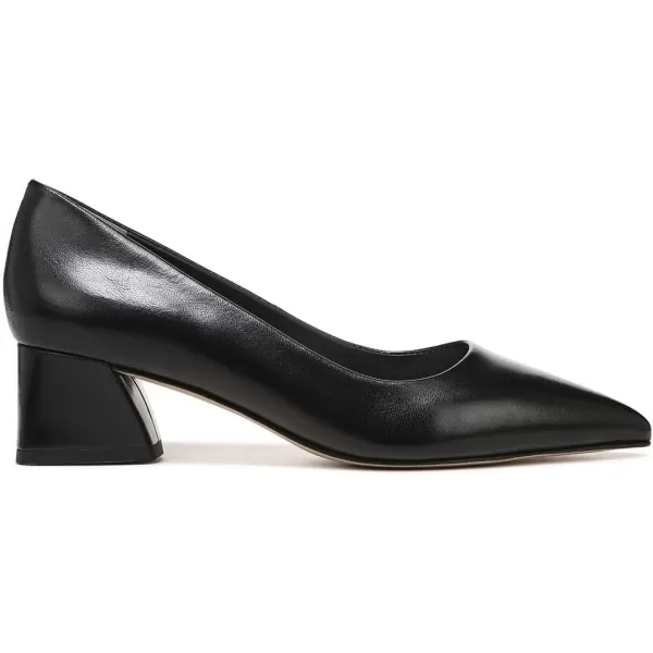 Franco Sarto Womens Racer Pointed Toe Block Heel PumpBlack Leather