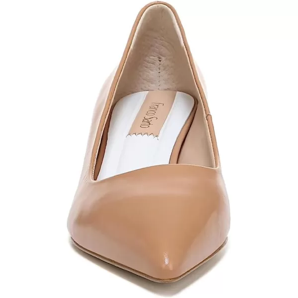 Franco Sarto Womens Racer Pointed Toe Block Heel PumpToffee Tan Leather