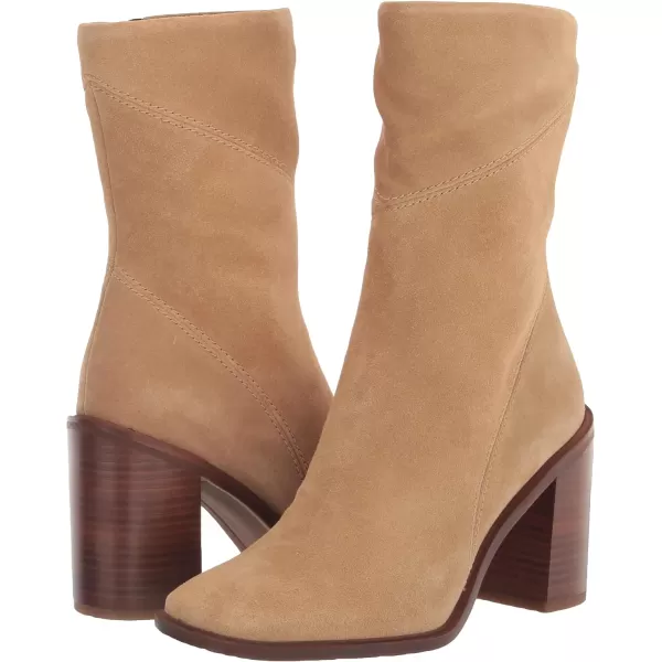 Franco Sarto Womens Stevie Mid Calf BootCookie Tan Suede