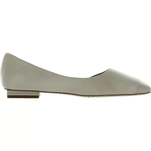 Franco Sarto Womens Tracy Square Toe Flat BalletCream Beige Leather