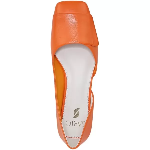 Franco Sarto Womens Tracy Square Toe Flat BalletOrange Leather