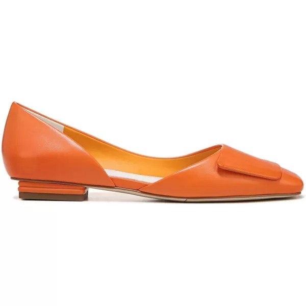 Franco Sarto Womens Tracy Square Toe Flat BalletOrange Leather