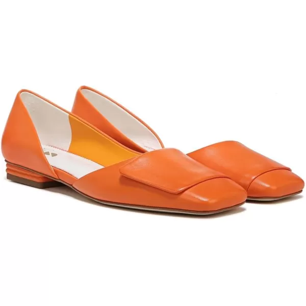Franco Sarto Womens Tracy Square Toe Flat BalletOrange Leather