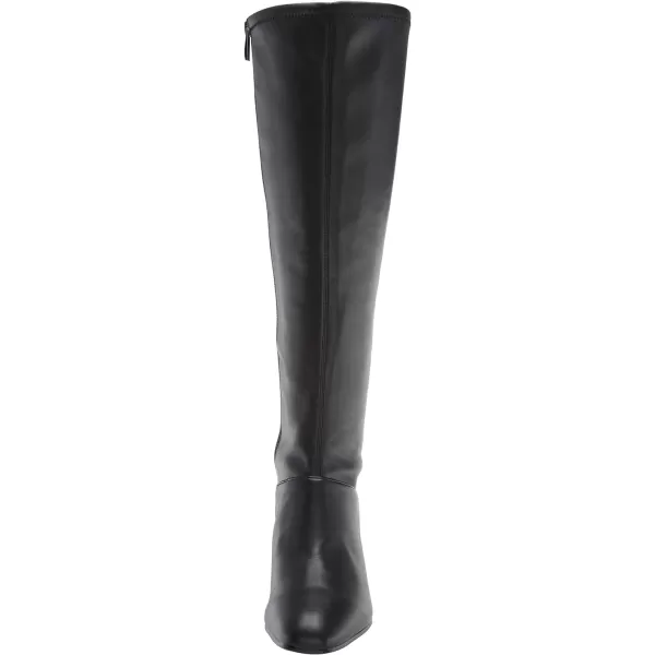 Franco Sarto Womens Tribute Knee High Heeled BootBlack Faux Leather Wide Calf