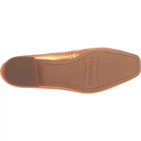 Franco Sarto Womens Vana Slip on Ballet FlatOrange Metallic