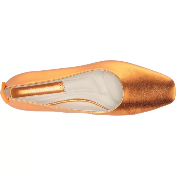 Franco Sarto Womens Vana Slip on Ballet FlatOrange Metallic