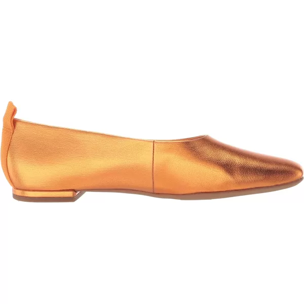 Franco Sarto Womens Vana Slip on Ballet FlatOrange Metallic