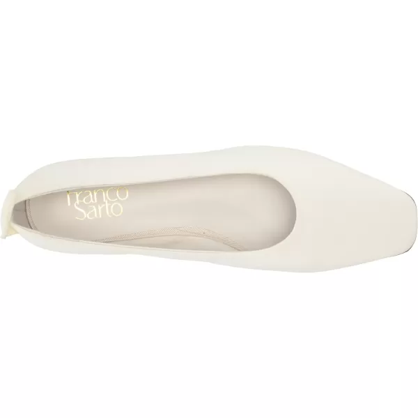 Franco Sarto Womens Vana Slip on Ballet FlatWhite Leather