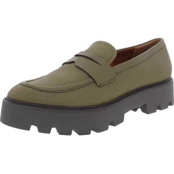 Franco Sarto Womens Balin Lug Sole Chunky LoaferKhaki Fabric