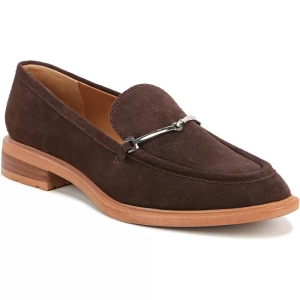 Franco Sarto Womens EDA Classic Slip on LoaferSeal Brown Suede