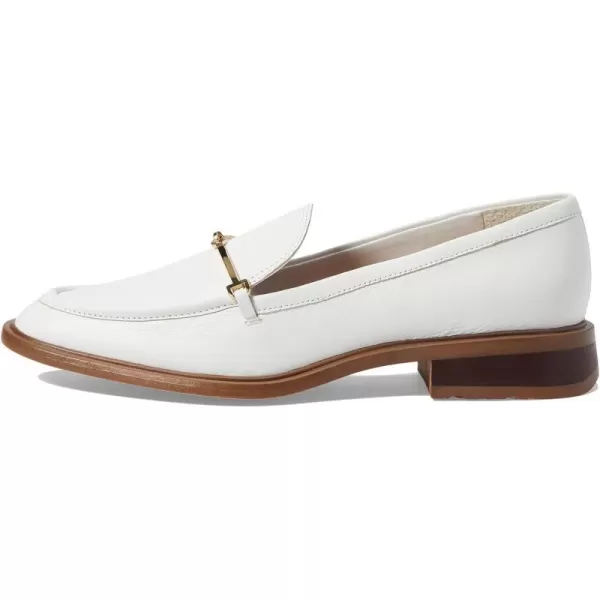 Franco Sarto Womens EDA Classic Slip on LoaferWhite Leather