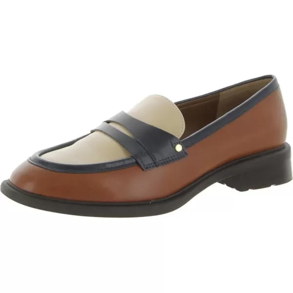 Franco Sarto Womens Edith Slip on LoafersBiscuit Brown Colorblock Multi