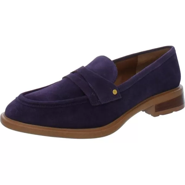 Franco Sarto Womens Edith Slip on LoafersPlum Purple Suede