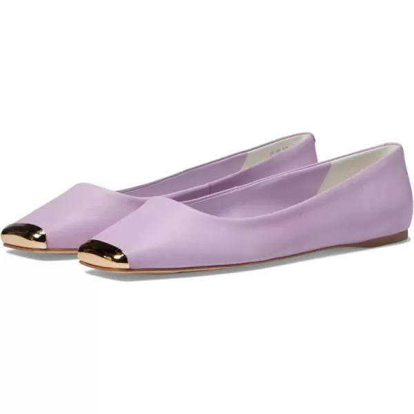 Franco Sarto Womens Flexa Amaya Square Toe Ballet FlatSoft Orchid Purple Leather