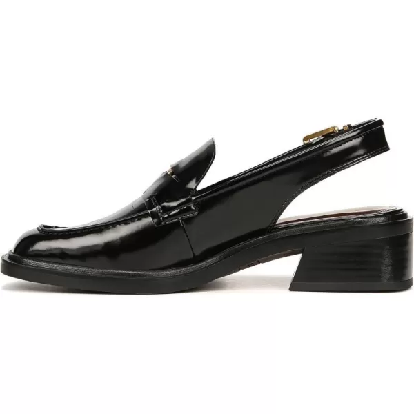 Franco Sarto Womens Giada Slingback Loafer FlatBlack Gloss