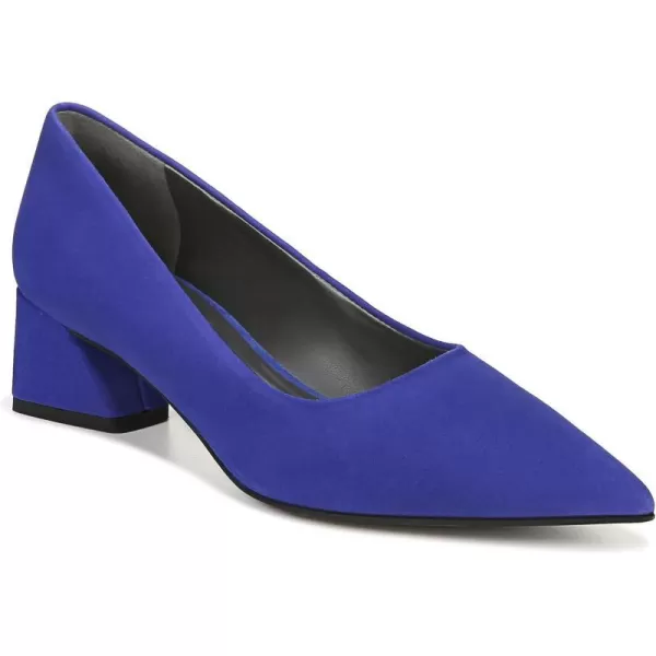 Franco Sarto Womens Racer Pointed Toe Block Heel PumpCobalt Blue Suede