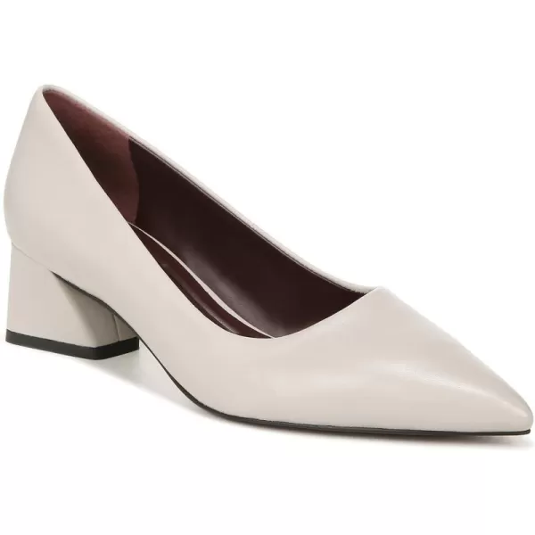 Franco Sarto Womens Racer Pointed Toe Block Heel PumpStone Grey Leather